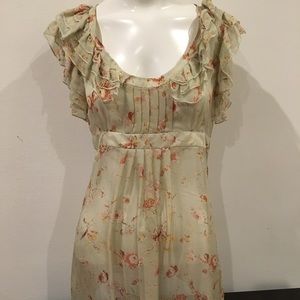 Beulah Sheer Rose Patterned Top